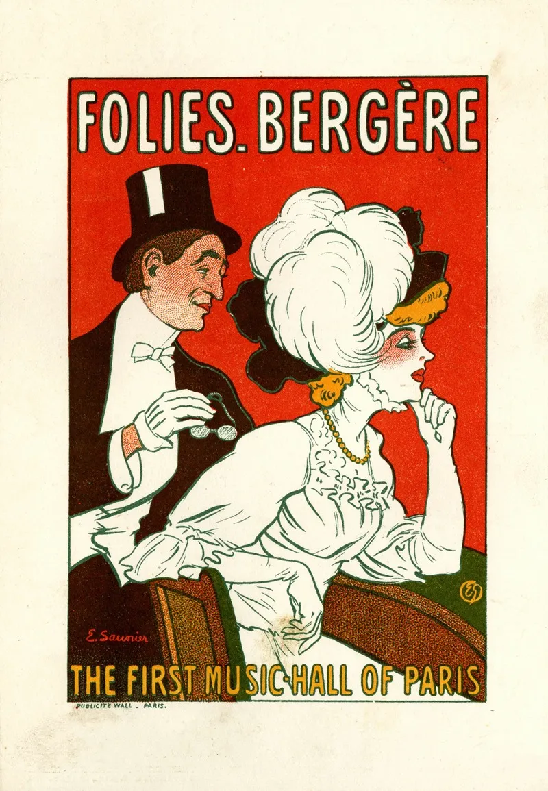 Folies Bergere 10 Wall Art by E. Saunier - High-Resolution Digital Print