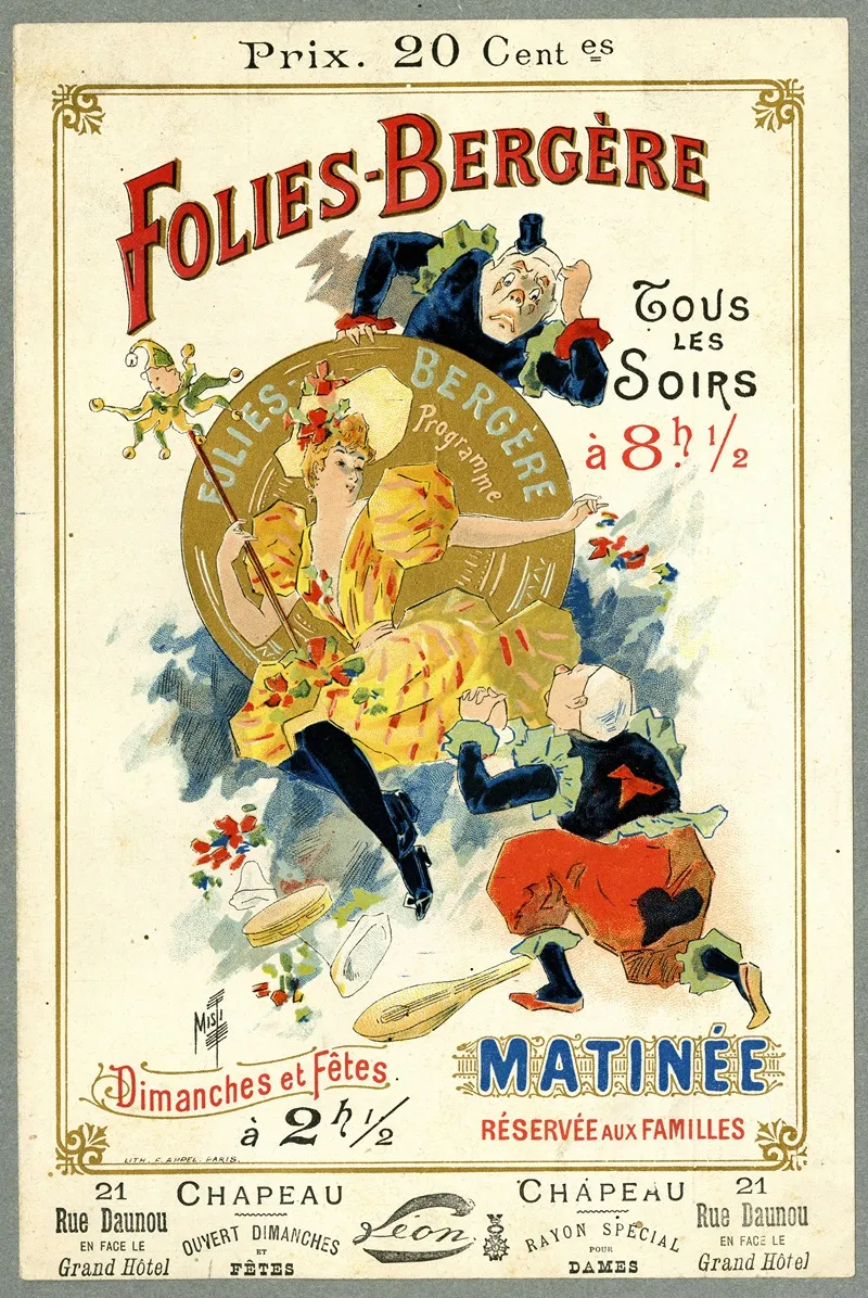 Folies Bergere 12 Wall Art by Ferdinand Misti-Mifliez - High-Resolution Digital Print
