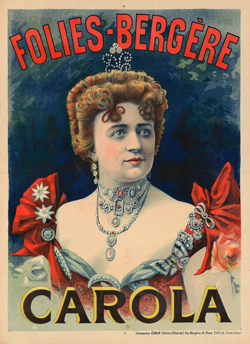 Folies Bergere Carola Wall Art by Imp. Chaix - High-Resolution Digital Print
