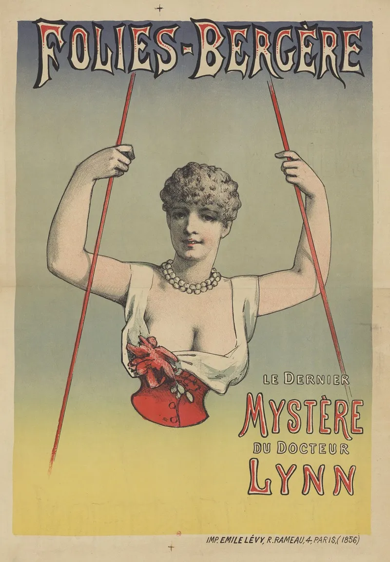 Folies Bergere Le Dernier Mystere Du Docteur Lynn Wall Art by Imp. Emile Lévy - High-Resolution Digital Print