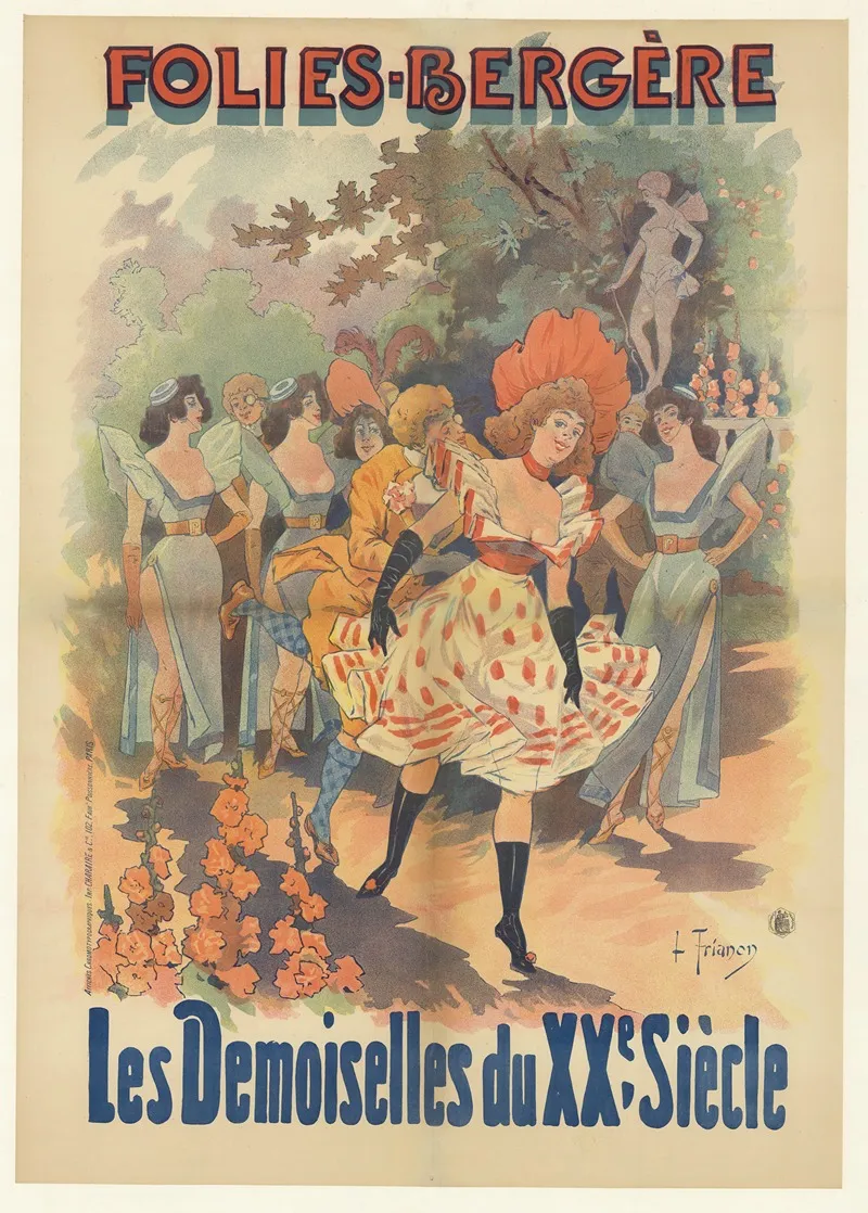 Folies Bergere Les Demoiselles Du Xxe Siecle Wall Art by Louis Trinquier-Trianon - High-Resolution Digital Print