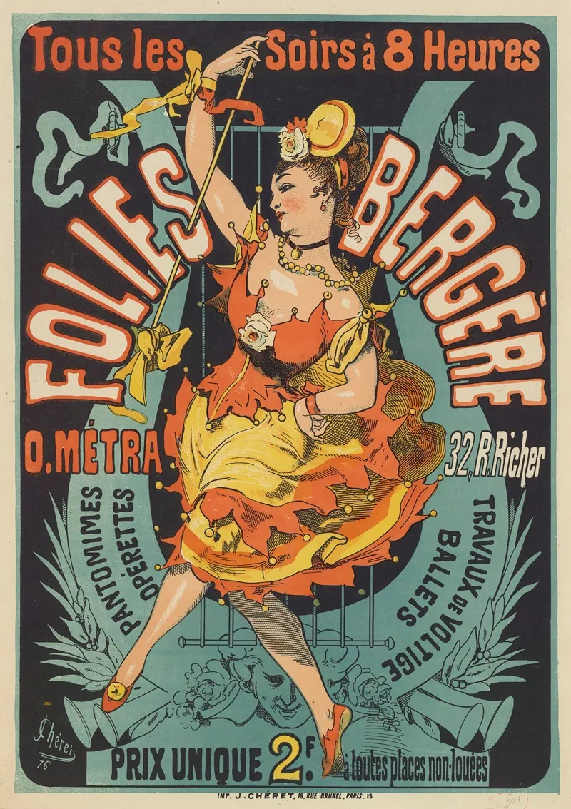 Folies Bergere O Metra 32 Rue Richer Pantomimes Operettes Travaux De Voltige 2