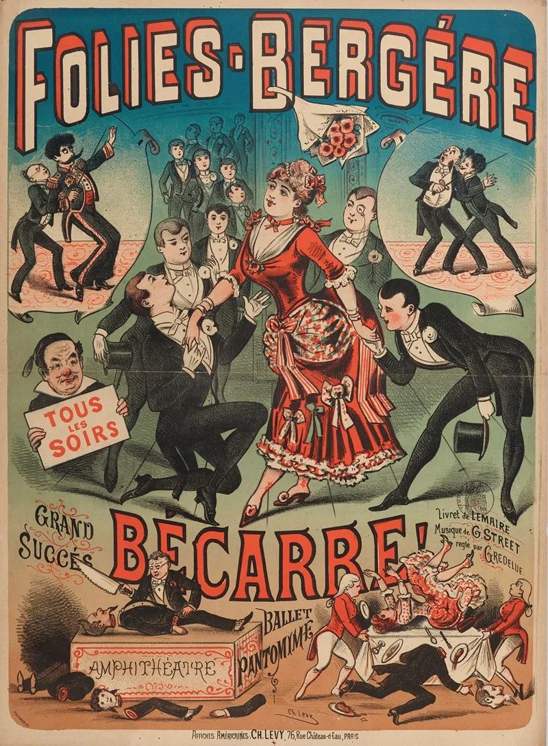 Folies Bergere Tous Les Soirs Grand Succes Becarre Ballet Pantomime