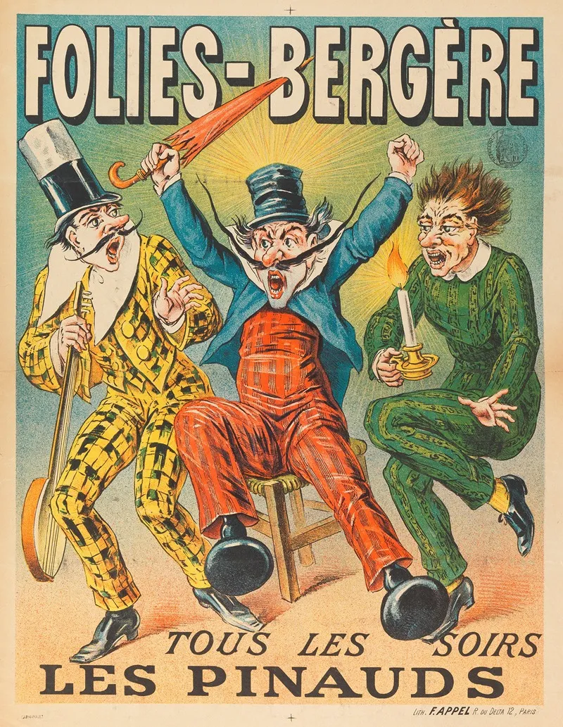 Folies Bergere Tous Les Soirs Les Pinauds Wall Art by Imp. Emile Lévy - High-Resolution Digital Print