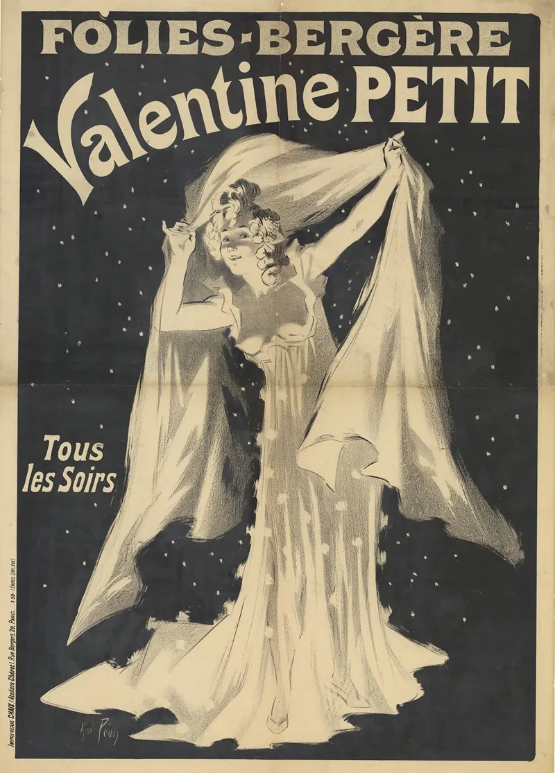 Folies Bergere Valentine Petit Wall Art by René Péan - High-Resolution Digital Print