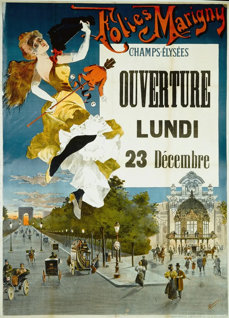 Folies Marigny Champs Elysees Ouverture Lundi Wall Art by Bocchino - High-Resolution Digital Print