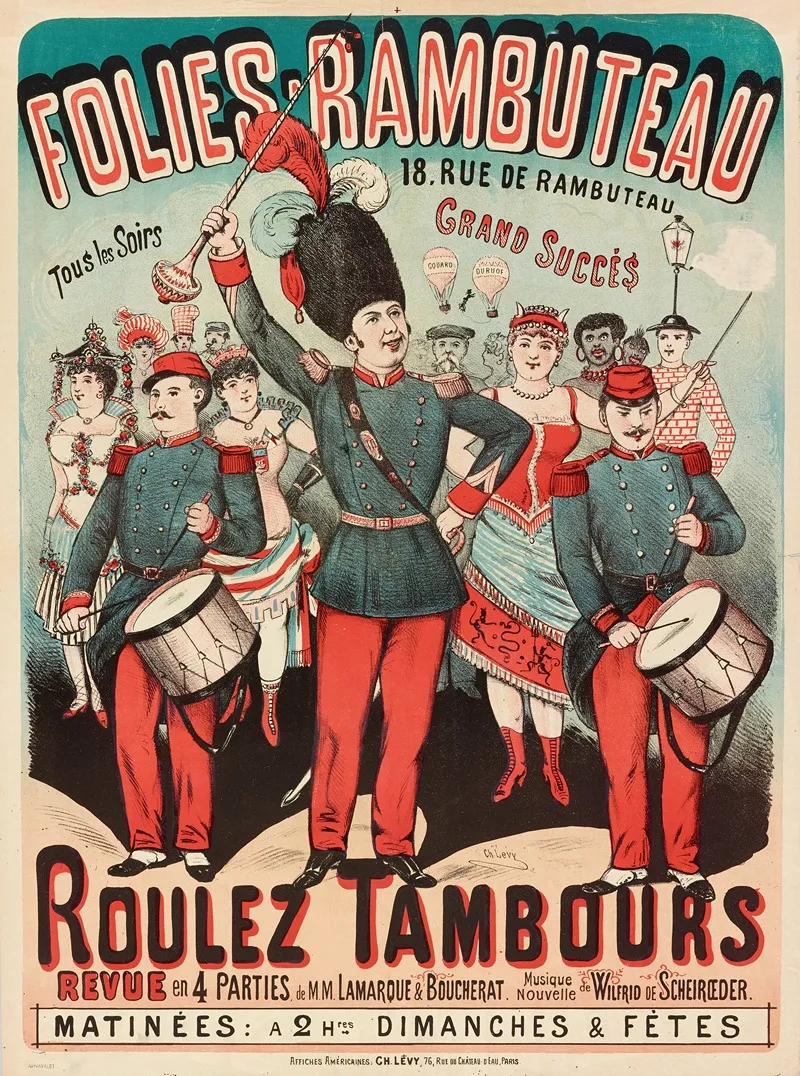 Folies Rambuteau 18 Rue De Rambuteau Tous Les Soirs Grand Succes Roulez Tambours