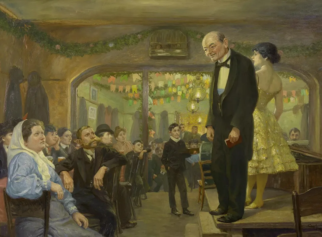 Folk Singer Performance Jean Meneghini And Mizzi Lang In A Viennese Suburban Inn