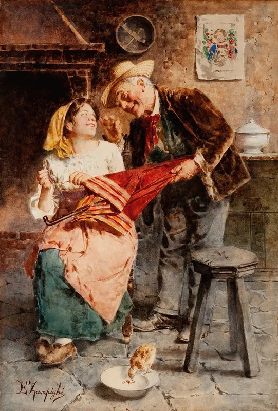 Follies Of Old Age Wall Art by Eugenio Zampighi - High-Resolution Digital Print