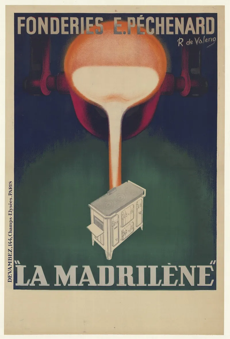 Fonderies E Pechenard La Madrilene Cuisiniere A Charbon Wall Art by Roger de Valerio - High-Resolution Digital Print