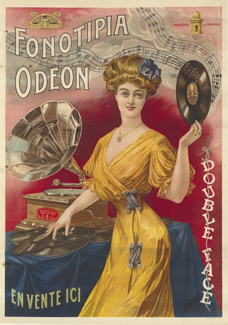 Fonotipia Odeon Double Face En Vente Ici Wall Art by Ferdinand-Léon Ménétrier - High-Resolution Digital Print