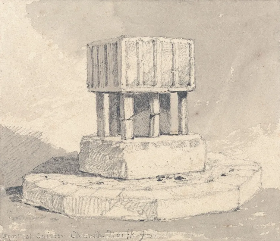 Font At Caister Church Norfolk