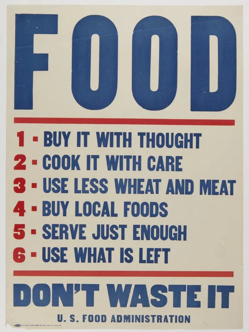 Food Dont Waste It Wall Art by National Printing &amp; Engraving Company - High-Resolution Digital Print