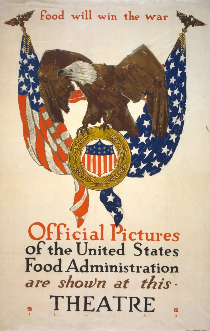 Food Will Win The War Official Pictures Of The United States Food Administration Are Shown At This Theatre Wall Art by George Illian - High-Resolution Digital Print