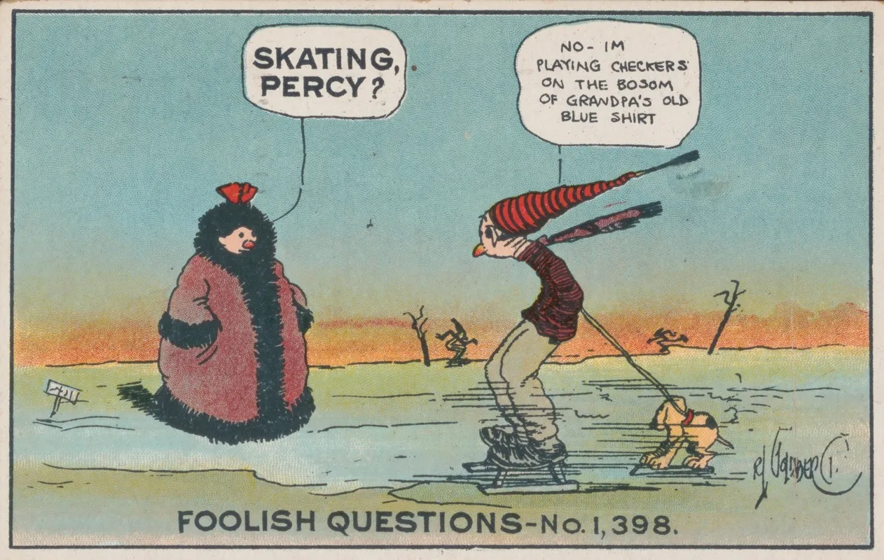Foolish Questions No 1383 Wall Art by Rube Goldberg - High-Resolution Digital Print