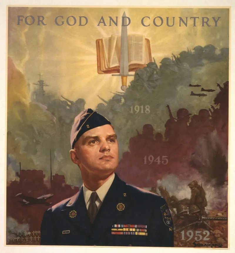 For God And Country Wall Art by Jes Wilhelm Schlaikjer - High-Resolution Digital Print