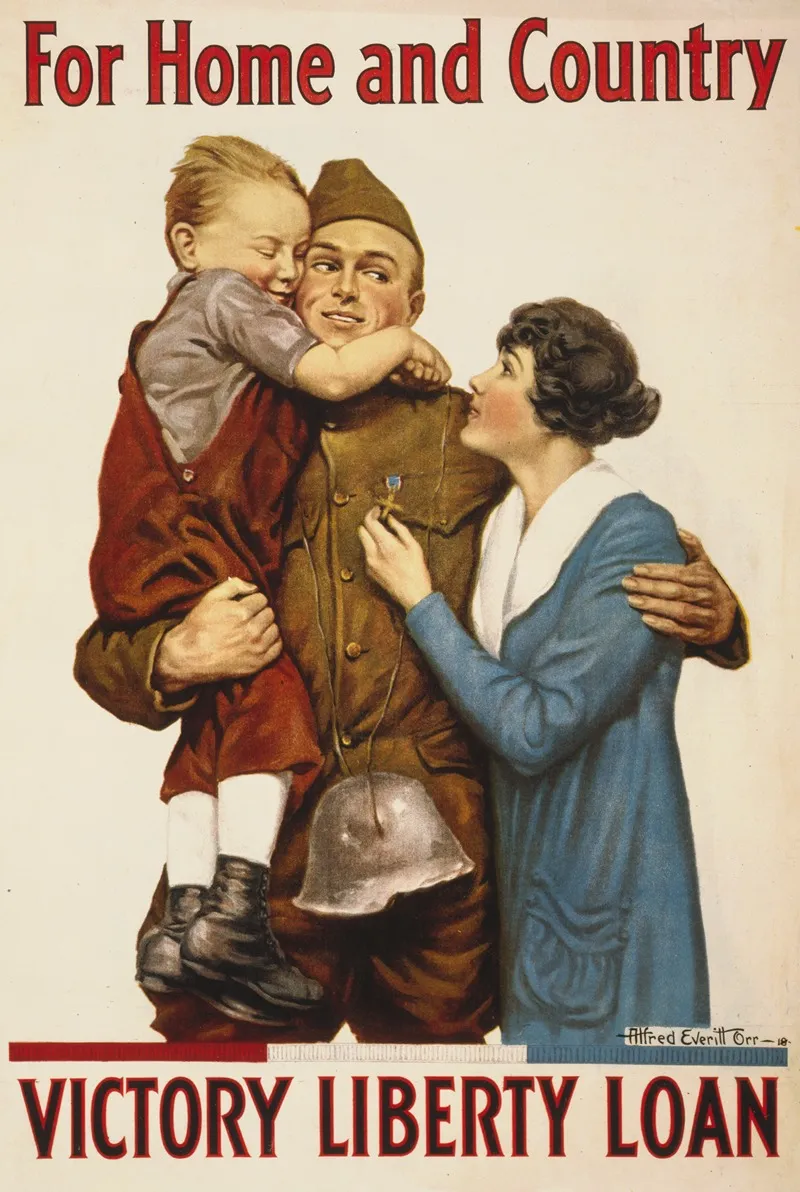For Home And Country Victory Liberty Loan Wall Art by Alfred Everitt Orr - High-Resolution Digital Print