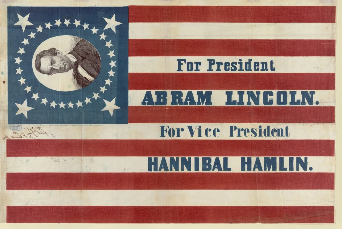 For President Abram Lincoln For Vice President Hannibal Hamlin Wall Art by H. C. Howard - High-Resolution Digital Print