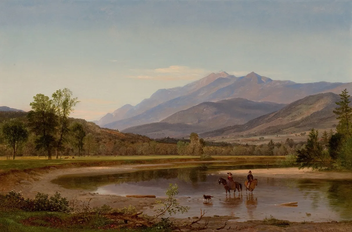 Fording The Stream Franconia Mountains New Hampshire Wall Art by Samuel Lancaster Gerry - High-Resolution Digital Print