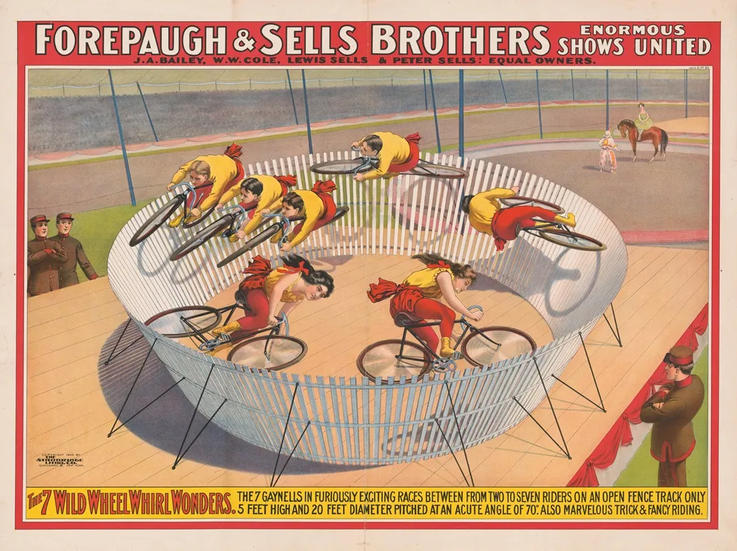 Forepaugh Sells Brothers Enormous Shows United The 7 Wild Wheel Whirl Wonders The 7 Gaynells