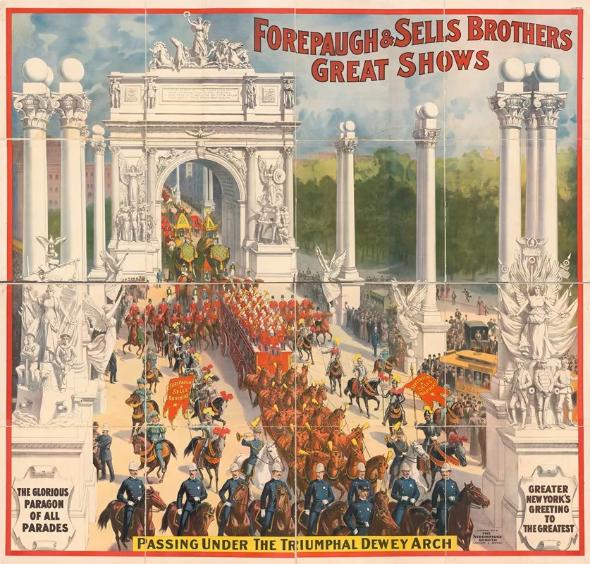 Forepaugh Sells Brothers Great Shows Passing Under The Triumphial Dewey Arch