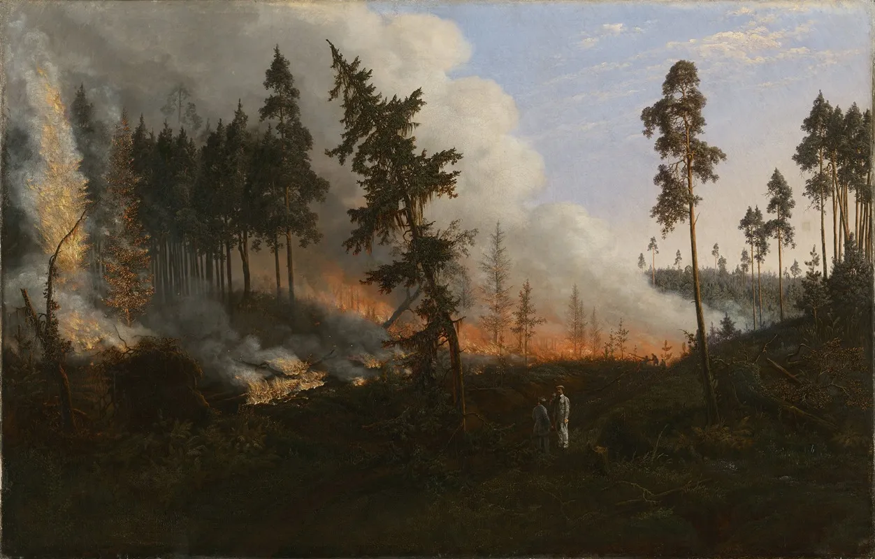 Forest Fire 2 Wall Art by Vincentas Dmachauskas - High-Resolution Digital Print