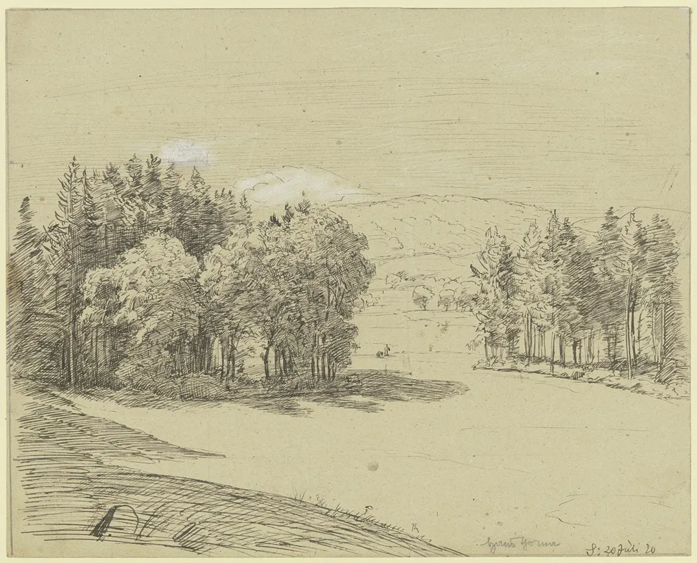 Forest Landscape 17 Wall Art by Hans Thoma - High-Resolution Digital Print