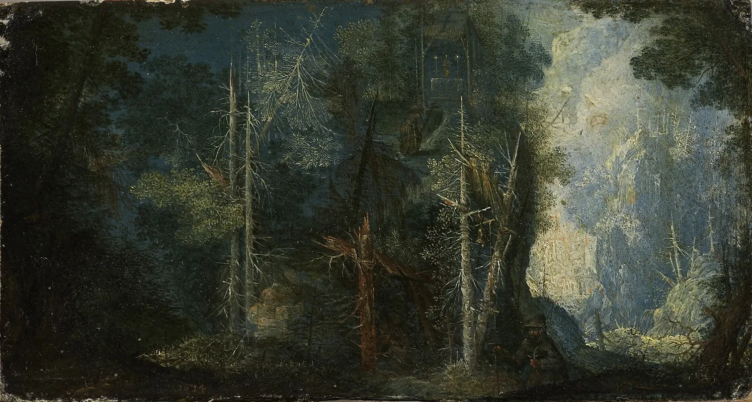 Forest Landscape With Hermitage