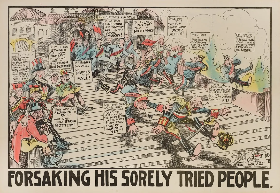 Forsaking His Sorely Tried People Wall Art by Carey Cartoon Service - High-Resolution Digital Print