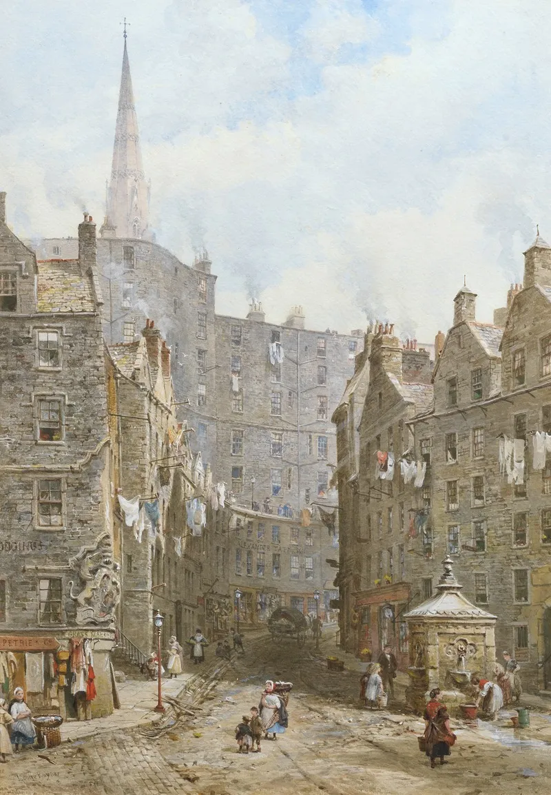 Fort At The West Bow Edinburgh Wall Art by Louise Rayner - High-Resolution Digital Print