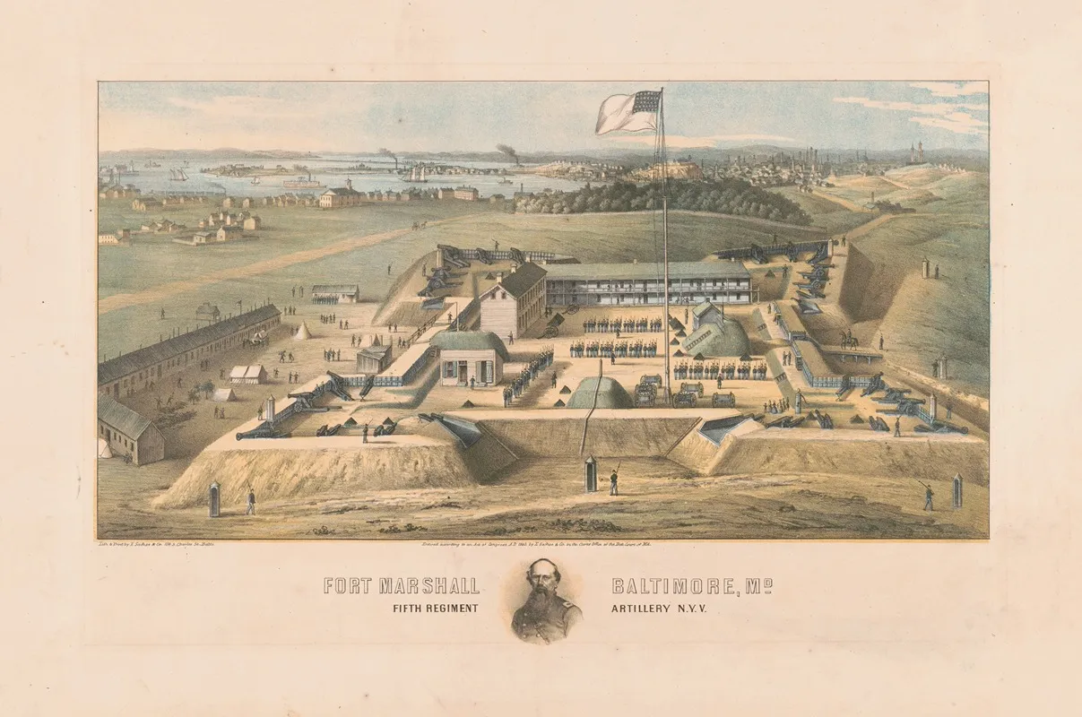 Fort Marshall Baltimore Md Fifth Regiment Artillery N Y V