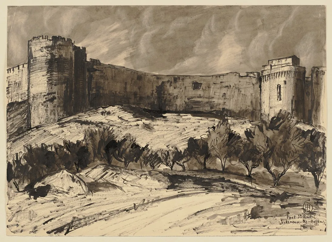 Fort Saint Andre In Villeneuve Les Avignon 2 Wall Art by Hermann Lismann - High-Resolution Digital Print