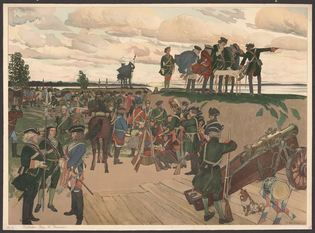 Founding Of The Fortress St Petersburg By Peter The Great In The 18th Century Wall Art by Dmitry Kardovsky - High-Resolution Digital Print