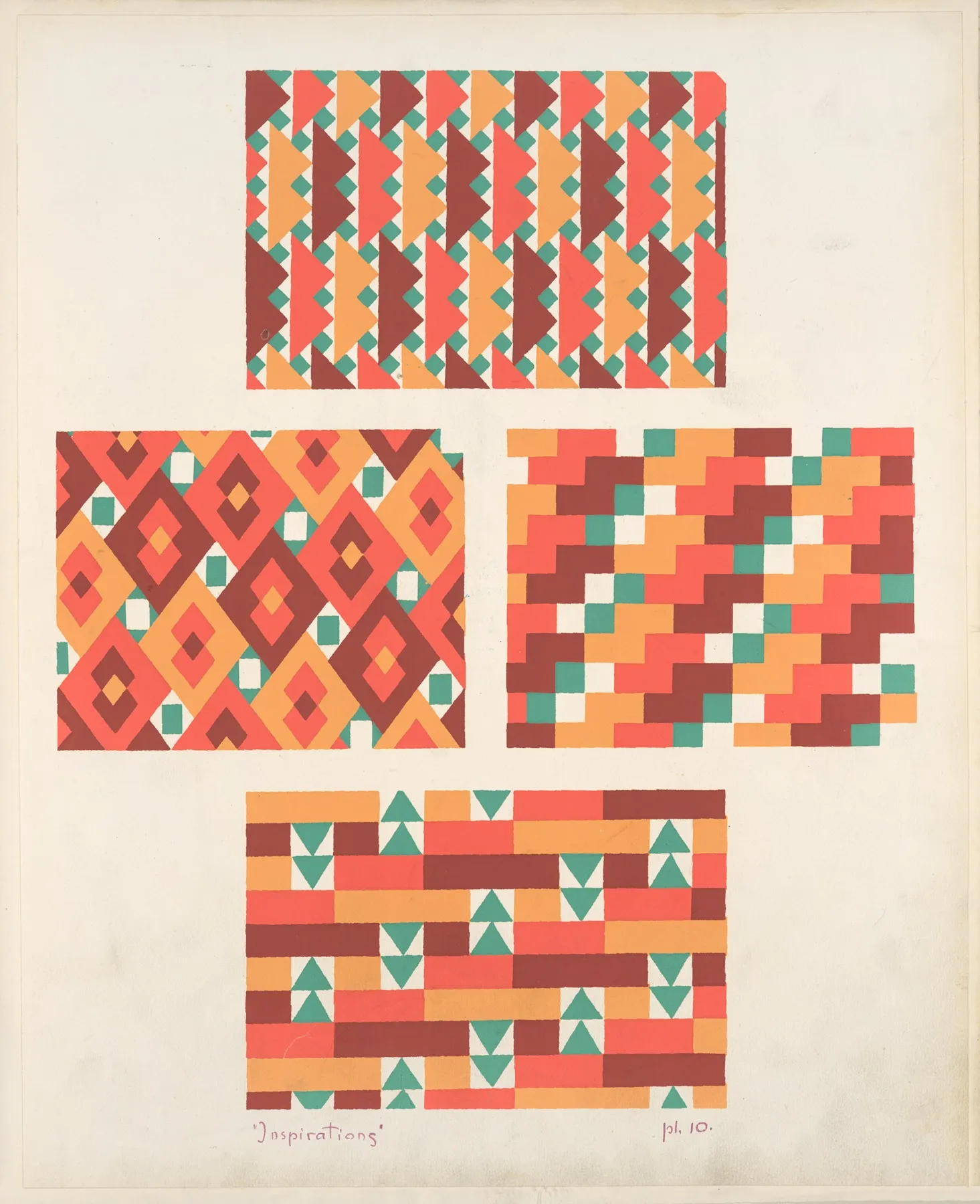 Four Geometric Compositions 2 Wall Art by André Durenceau - High-Resolution Digital Print