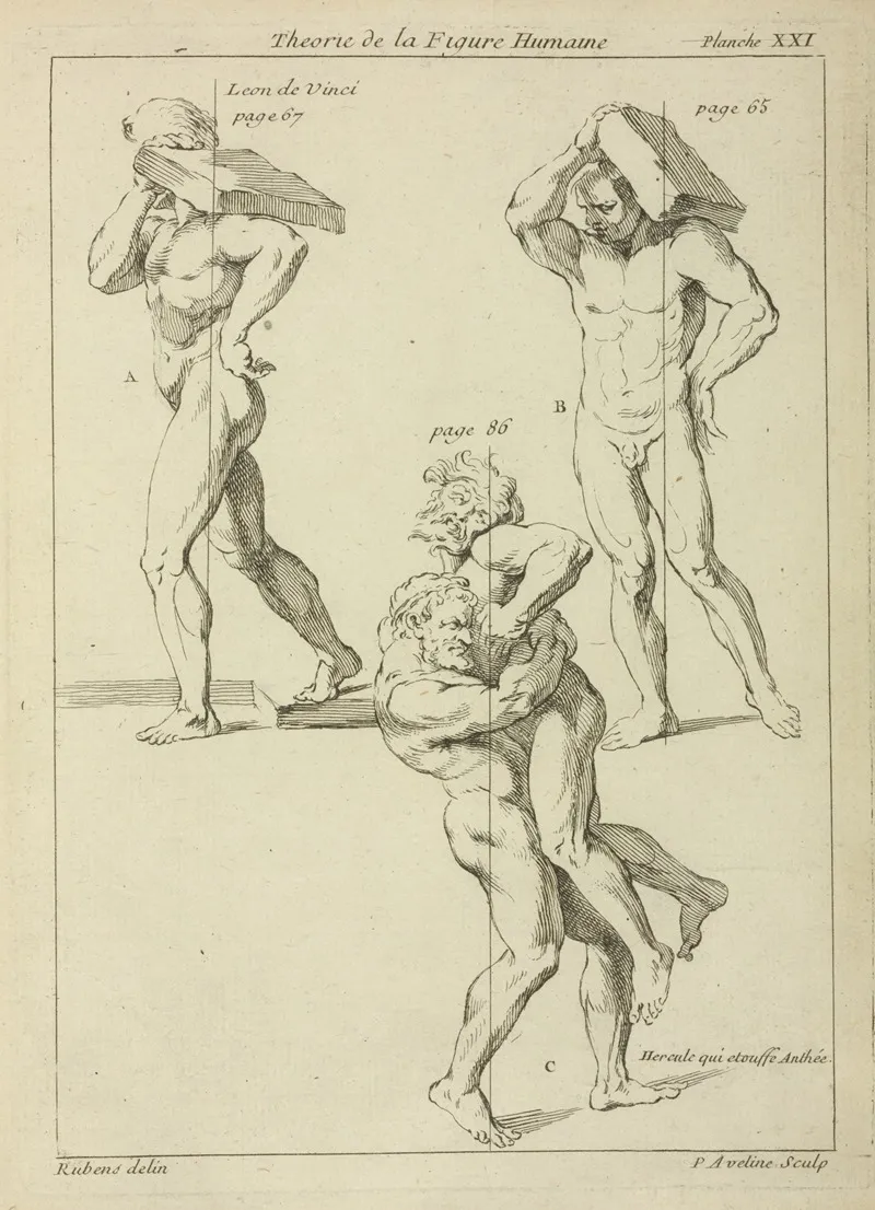 Four Male Figures Two Bearing Large Books On Their Shoulders And The Other Two Wrestling Wall Art by Peter Paul Rubens - High-Resolution Digital Print