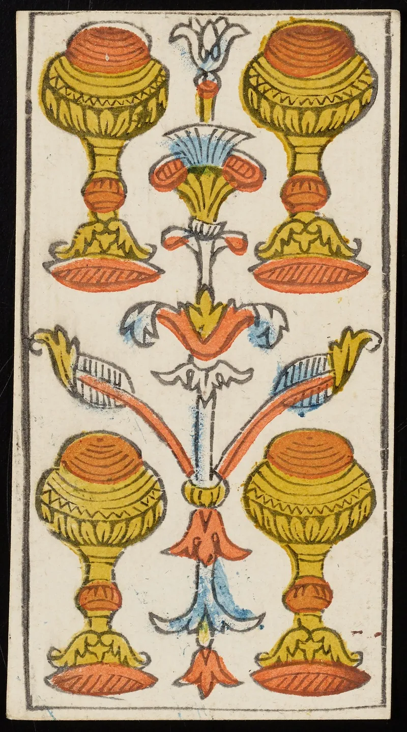 Four Of Cups Wall Art by Claude Burdel - High-Resolution Digital Print