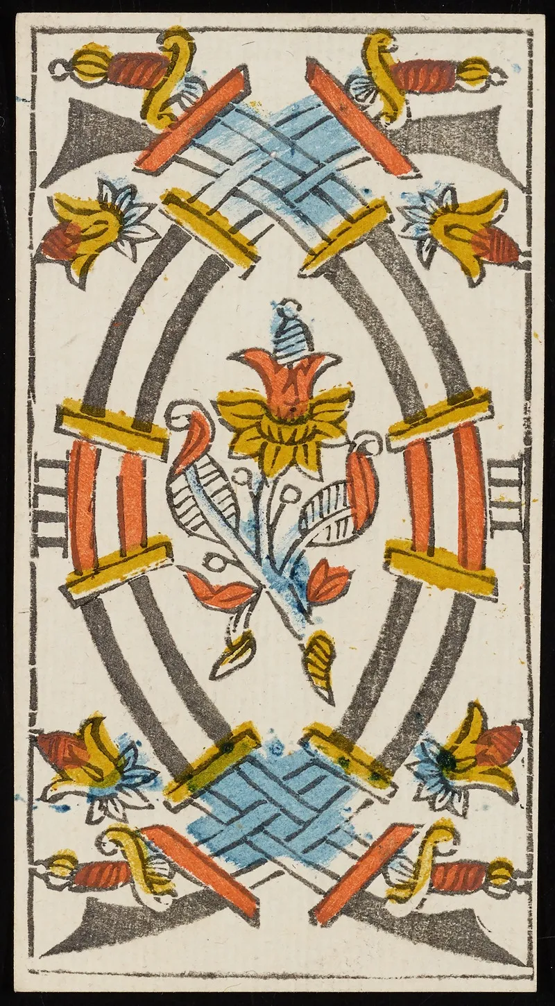 Four Of Swords Wall Art by Claude Burdel - High-Resolution Digital Print