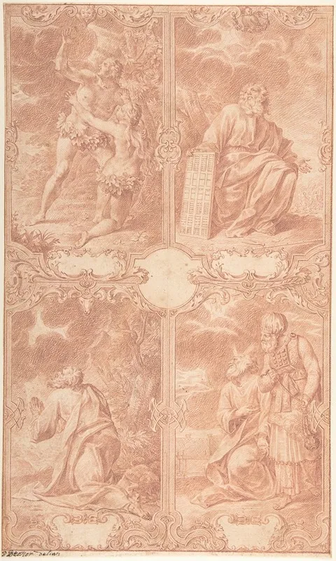 Four Scenes From The Old Testament Wall Art by Paul Decker the Younger - High-Resolution Digital Print