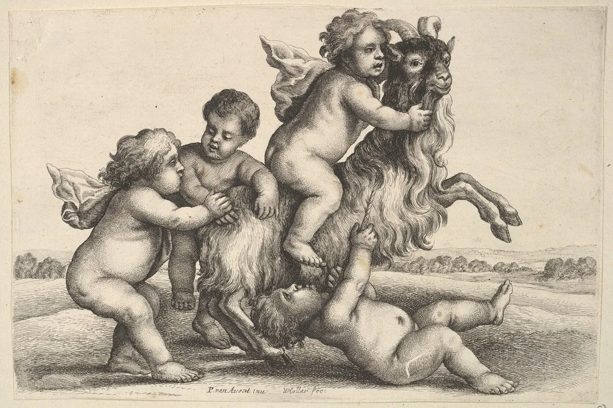 Four Small Boys And A Goat