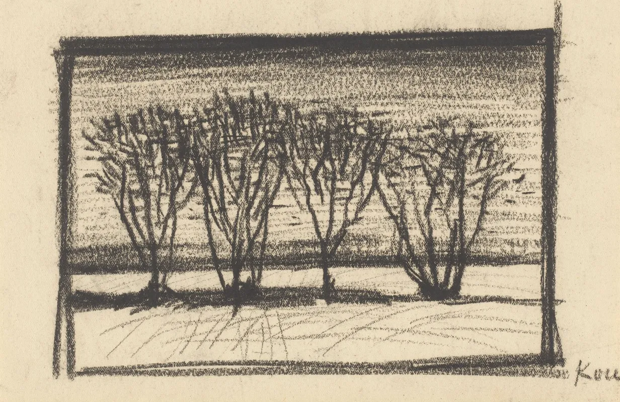 Four Trees In A Row Wall Art by Julie de Graag - High-Resolution Digital Print