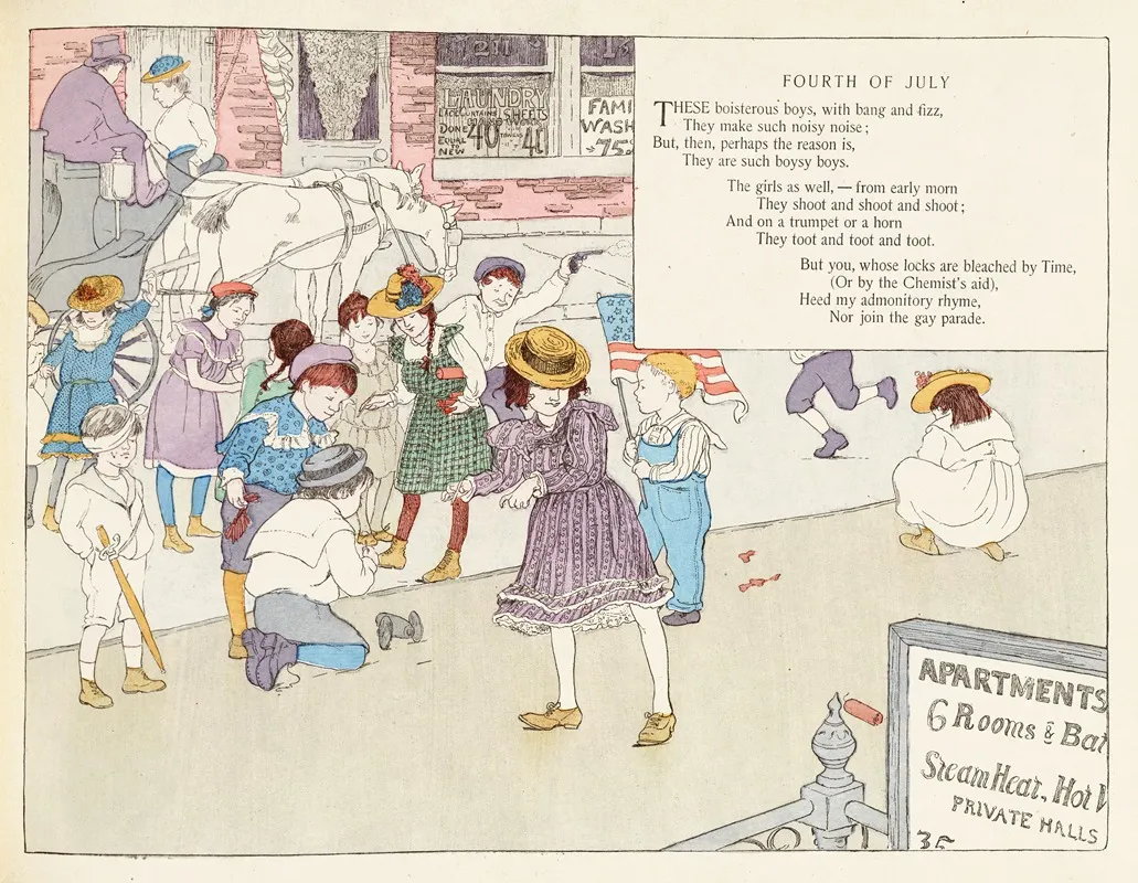 Fourth Of July Wall Art by Ethel Mars - High-Resolution Digital Print