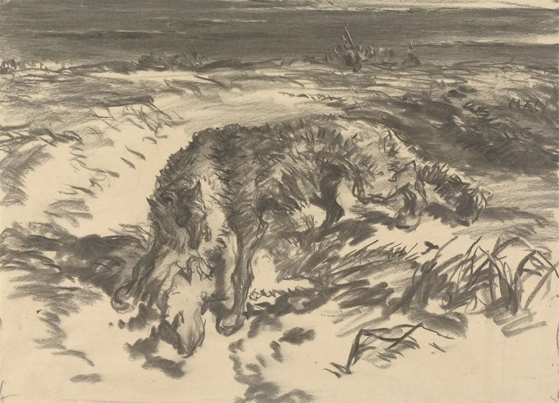 Fox Attacking A Sheep Wall Art by Thomas Dalziel - High-Resolution Digital Print