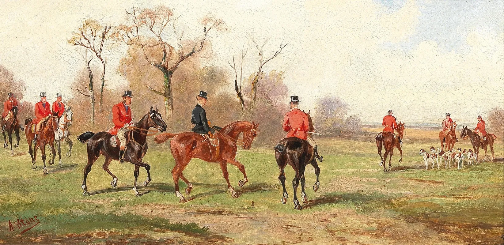 Fox Hunt Wall Art by Alfred Steinacker - High-Resolution Digital Print