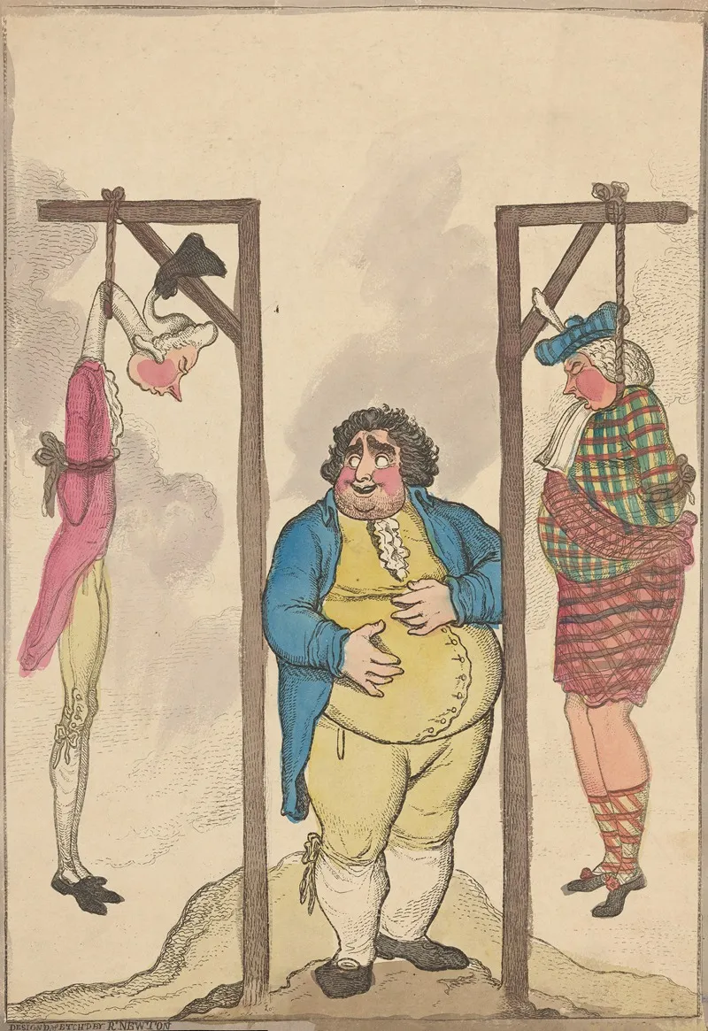 Fox Stands Between Pitt And Dundas As They Hang On Gallows