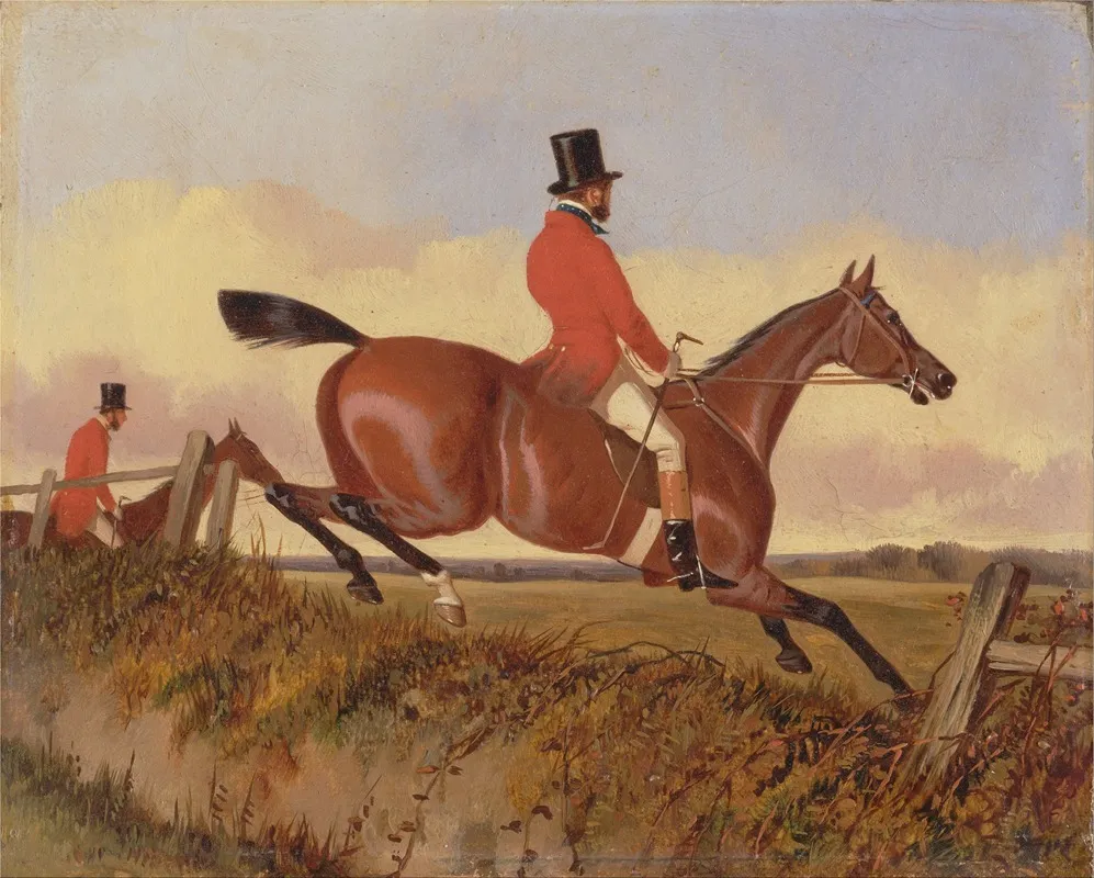 Foxhunting Clearing A Bank Wall Art by John Dalby - High-Resolution Digital Print
