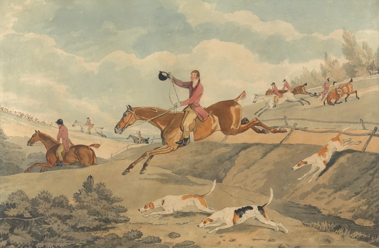 Foxhunting Full Cry 4 Wall Art by Edwin Cooper - High-Resolution Digital Print