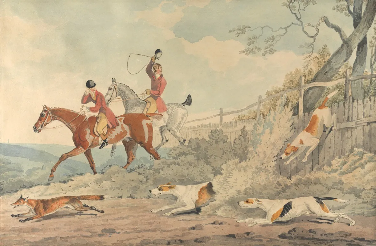 Foxhunting Near The Death Wall Art by Edwin Cooper - High-Resolution Digital Print
