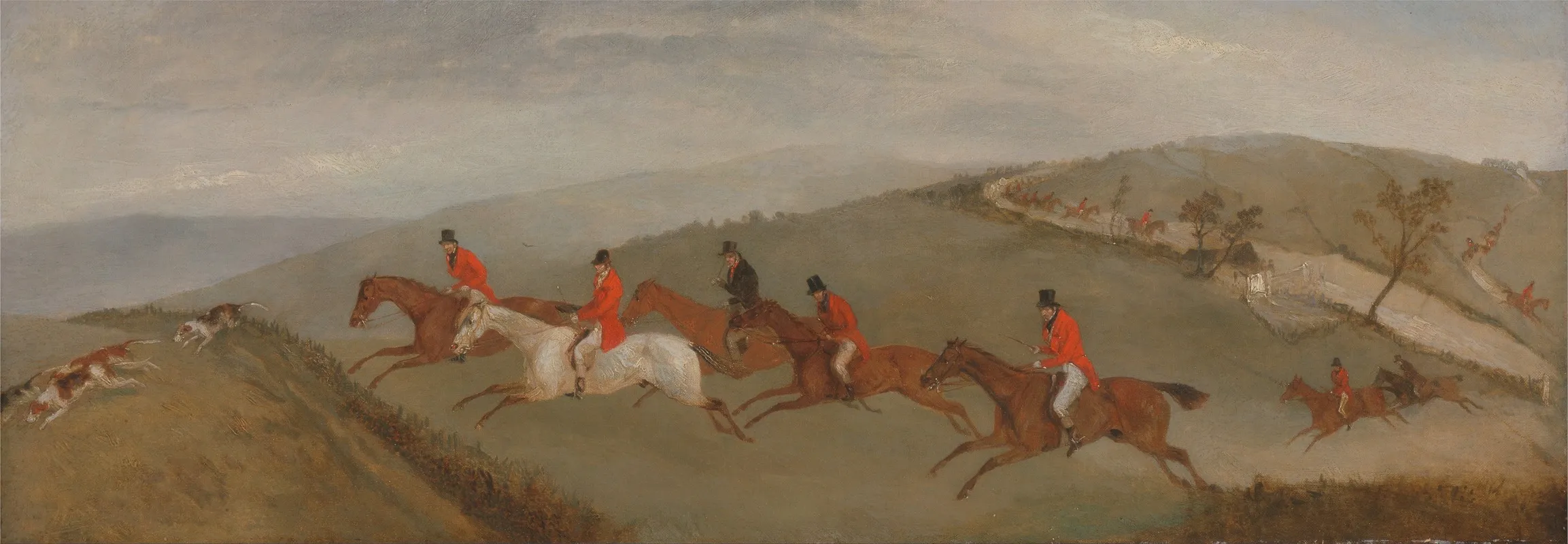 Foxhunting The Few Not Funkers Wall Art by Richard Barrett Davis - High-Resolution Digital Print