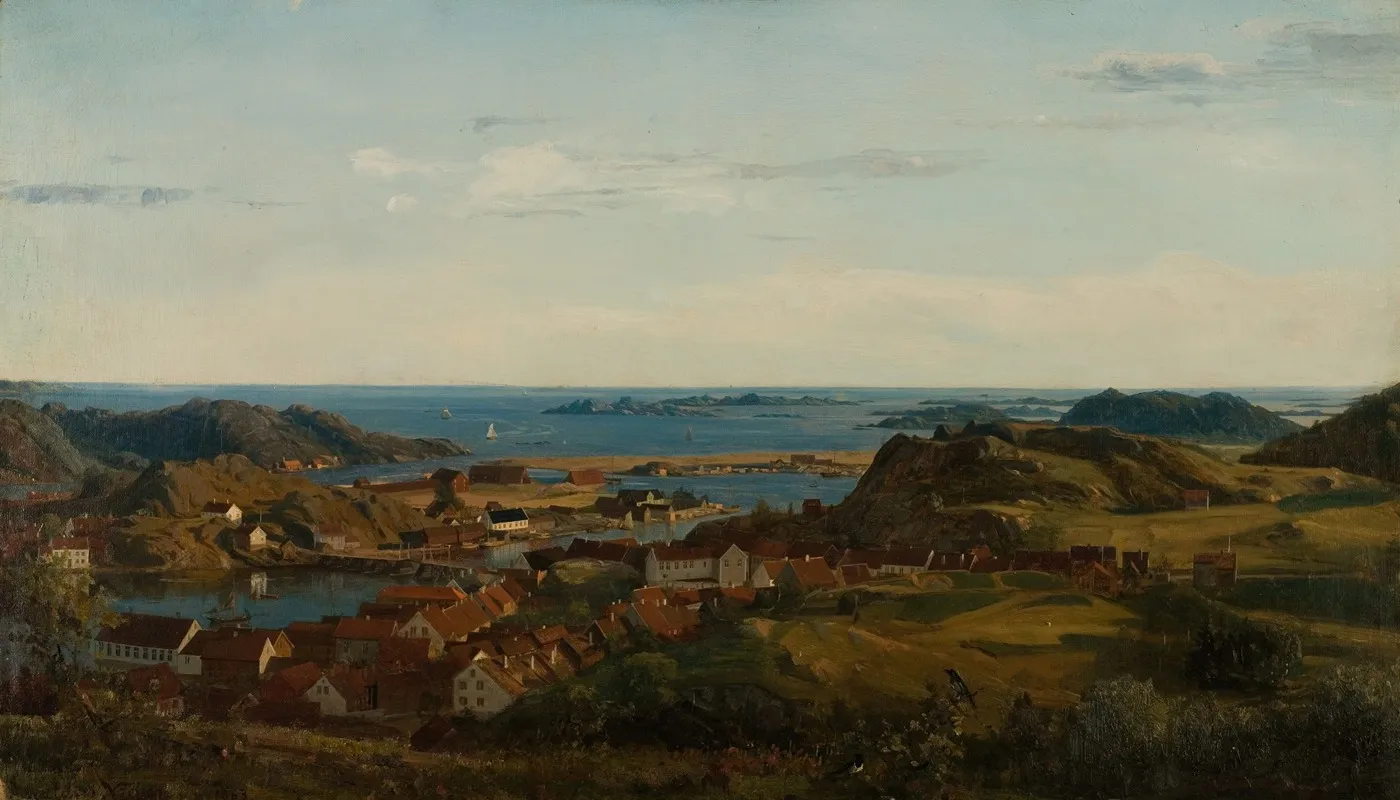 Fra Gjertsbjerg Mandal Wall Art by Amaldus Nielsen - High-Resolution Digital Print