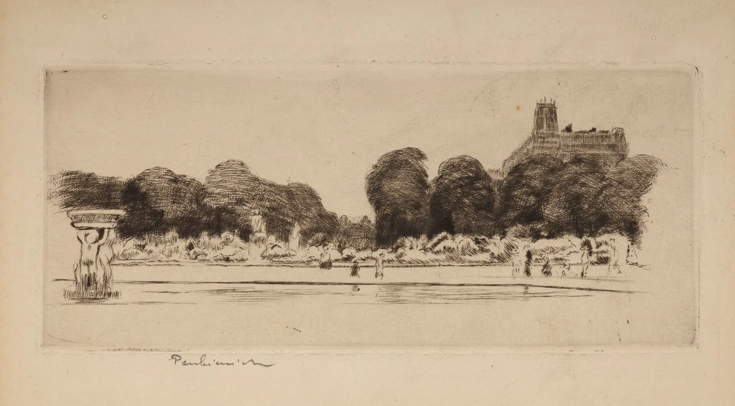 Fragment From The Jardin Du Luxembourgin Paris